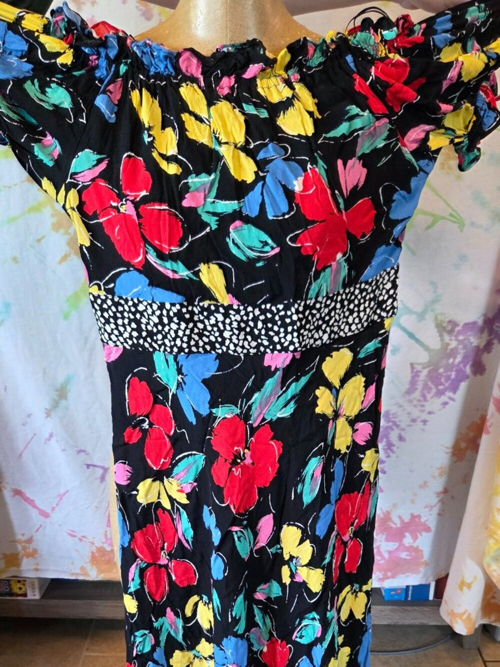 Rixo x Target Off Shoulder Ruffle Floral Maxi Dress